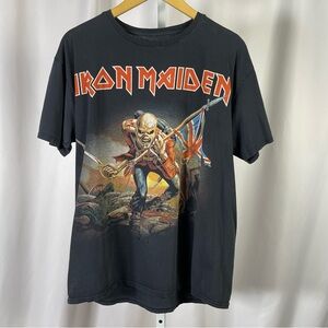 Iron Maiden The Trooper Medium Graphic Tee Band Rock Skeleton Grunge